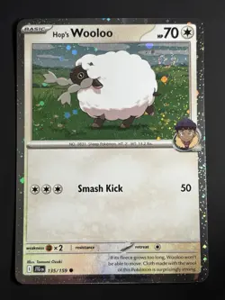 SWIRL Pokemon Hop's Wooloo #135/159 English Journey Together Cosmos Holo - Image 2