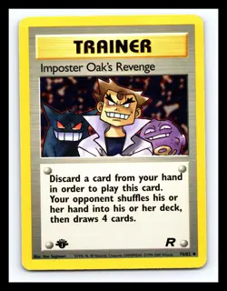 💥 IMPOSTER OAK'S REVENGE 1ST EDITION # 76/82 2000 Pokemon Team Rocket Set - Image 1