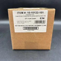 Pokemon Team Rocket's Mewtwo EX League Battle Deck 6 Box Case Factory Sealed - Image 1