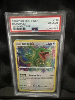 2020 Pokemon SWSH Rayquaza Vivid Voltage PSA 10 #138 - Image 1