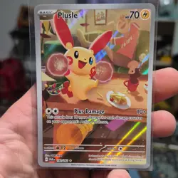Pokemon Plusle Illustration Rare Holo SV04 Paradox Rift 193/182 HP 70 - Image 1