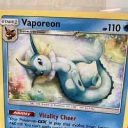 Pokemon Vaporeon SM-Cosmic Eclipse 42/236 Uncommon Regular Stage 1 110 HP - Image 2