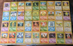 Complete Pokemon Base Set Commons And Uncommons NM-MP Authentic Vintage WOTC - Image 1