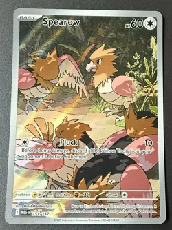 Spearow 151/132 Illustration Rare Holo – ME01 Mega Evolution Pokemon TCG (NM) - Image 1