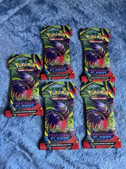 Lot of 5 Pokemon TCG Mega Evolution Phantasmal Flames Sleeved Booster Packs New - Image 1