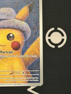 Van Gogh Pikachu with Grey Felt Hat SVP 085 Promo Pokemon 2023 English Damaged - Image 3