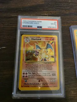 Pokemon TCG Charizard Base Set 4/102 Holo Rare PSA 4 Graded English - Image 1