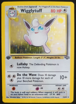 Pokemon TCG Wigglytuff Jungle 16/64 1st Edition Holo Rare LP - Image 1