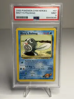 2000 Pokemon Gym Heroes Misty's Poliwag #87 PSA 9 - Image 1