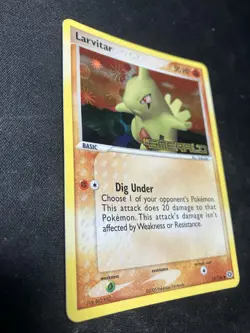 Pokemon Larvitar 52/106 Reverse Holo Stamped EX Emerald Ungraded Childhood - Image 2