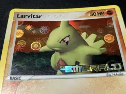 Pokemon Larvitar 52/106 Reverse Holo Stamped EX Emerald Ungraded Childhood - Image 4