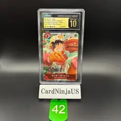 CGC 10 PRISTINE Monkey D Luffy MOS BURGER CAMPAIGN P-080 Promo Japanese 42 - Image 1