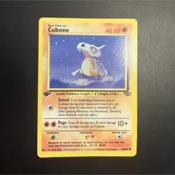 Pokemon Cubone Jungle 1st Edition 50/64 Regular Common English TCG Card - Image 1