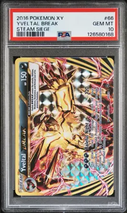 Pokemon TCG Yveltal Break Steam Siege Holo Rare Card 66/114 PSA 10 - Image 3