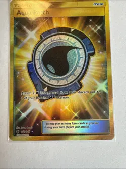 Aqua Patch - 161/145 - Pokemon Guardians Rising Sun & Moon Secret Rare Card NM - Image 3