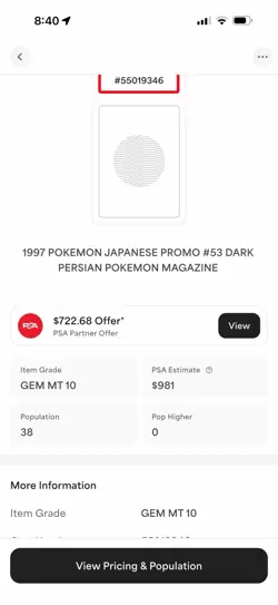 Pokemon Card Eevee 11 Black Star Promo JR. Stamp Rally 2000 PSA 10 GEM MINT - Image 3