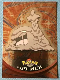 Topps Muk #89 Blue Logo Silver Holo Pokemon Card - Image 1