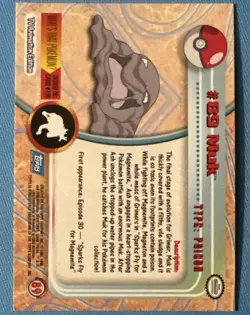 Topps Muk #89 Blue Logo Silver Holo Pokemon Card - Image 2