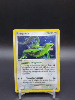 Rayquaza 22/107 EX Deoxys Holo DMG Pokemon Card - Image 1