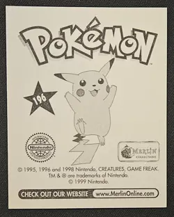 Sandshrew #196 Merlin Coll. Vintage Sticker Pokemon Trading Card Game 1999 NM - Image 2