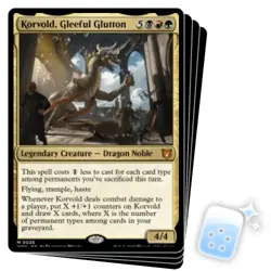 KORVOLD, GLEEFUL GLUTTON X4 Wilds Of Eldraine: Commander Magic MTG MINT CARD - Image 1
