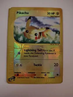 Pokemon TCG card Pikachu Expedition Base Set 124/165 HP - Image 1