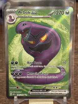 Pokemon Arbok EX TCG Scarlet Violet-151 Holo Ultra Rare Card 185/165 - Image 1