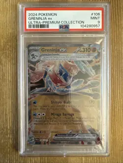 Greninja ex 106/167 METAL - Twilight Masquerade Promo Pokemon Card - PSA 9 - Image 1