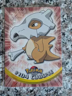 #104 Cubone Card Topps Pokemon TV Animation Edition Card Blue Logo Vintage - Image 1
