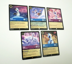 Disney Lorcana Theme lot - Olaf (Frozen) Theme Lot Of 5 Cards - Image 1
