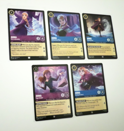 Disney Lorcana Theme Lot - Anna (Frozen) Theme Lot Of 5 Cards - Image 1