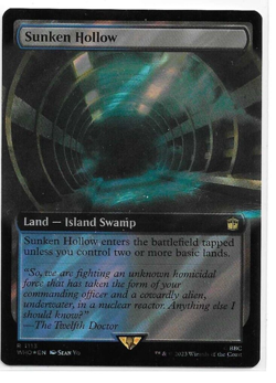 Sunken Hollow - Surge Foil Extended Art - Magic the Gathering Doctor Who - Image 1
