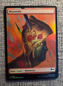 MOUNTAIN ~ NM ~ MTG - 0256 TMT Ninja Turtles TMNT - FOIL FULL ART - Image 1