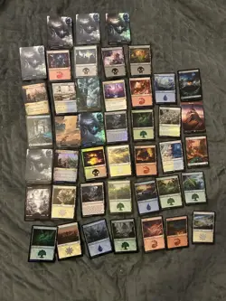 MTG Bulk Lot of Foil/Borderless Lands - Read Description - Image 1