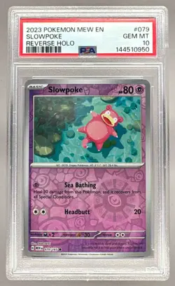 144510950 Slowpoke 2025 Pokemon Collect 151 #079 Reverse Holo PSA 10 - Image 1