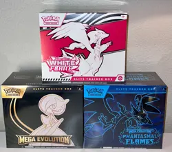 Pokemon Mega Evolution Elite Trainer Box ETB, White Flare, Phantasmal Flames ETB - Image 1