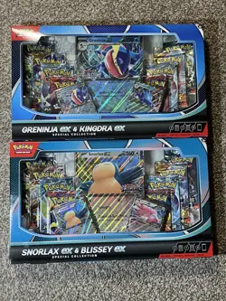 Pokemon TCG Greninja & Kingdra ex and Snorlax & Blissey ex Special Collection - Image 1