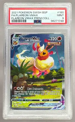 96271748 Flareon VMAX 2019 Pokemon Sword Shield Promo #SWSH180 PSA 9 - Image 1