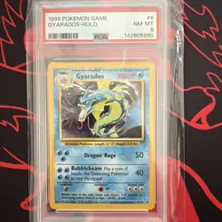1999 Pokemon Base Set Holo Gyarados #6 PSA 8 NM-MT - Image 1