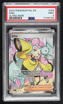 Iono Ultra Rare Pokemon Scarlet & Violet Paldea Evolved PAL PSA 9 MINT - Image 1