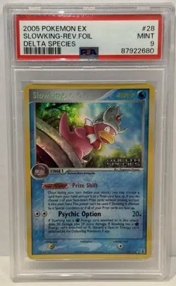 2005 Pokemon EX Slowking Reverse Holo Foil Delta Species PSA 9 Mint - Image 1