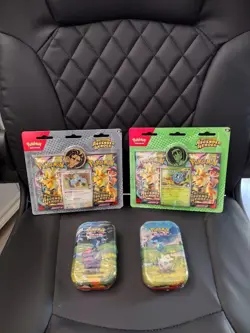 LOT OF 4 Pokemon 🔥Ascended Heroes 🔥2 PACK BLISTERS AND TINS🔥 Mega Gengar ex - Image 1