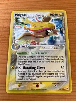 Pokemon TCG Holon Phantoms Holo Delta Species Pidgeot 14/110 - Image 1