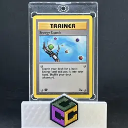 Energy Search 59/62 Trainer Fossil 1st Edition Non-Holo Common Pokemon - Image 1