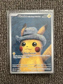 Pokemon Pikachu Van Gogh Grey Felt Hat Promo PSA 10 Potential - Image 1