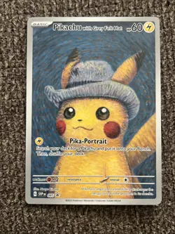 Pokemon Pikachu Van Gogh Grey Felt Hat Promo PSA 10 Potential - Image 2