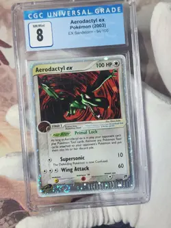 2003 Pokemon EX Sandstorm Aerodactyl ex Holo Rare #94 CGC 8 like PSA Pokemon - Image 2