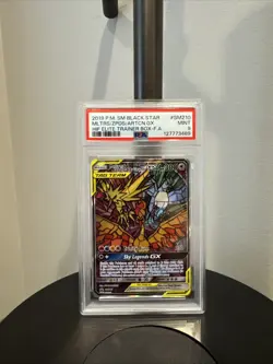 2019 Pokemon Sun & Moon Black Star Moltres & Zapdos & Articuno GX Promo PSA 9 - Image 1