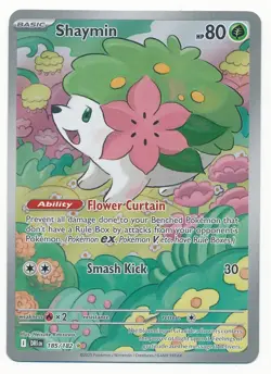 2025 POKEMON DESTINED RIVALS SHAYMIN ILLUSTRATION RARE #185/182 MINT - Image 1