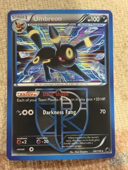 Pokemon Black & White Plasma Freeze (Team Plasma) Holo Rare 67/116 Mint Umbreon - Image 1